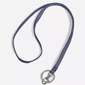 NWT Vera Bradley Lanyard Denim Moonlight Navy - ID badge clip and keyring